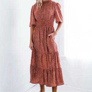 Orange Creek High Neck Midi Dress